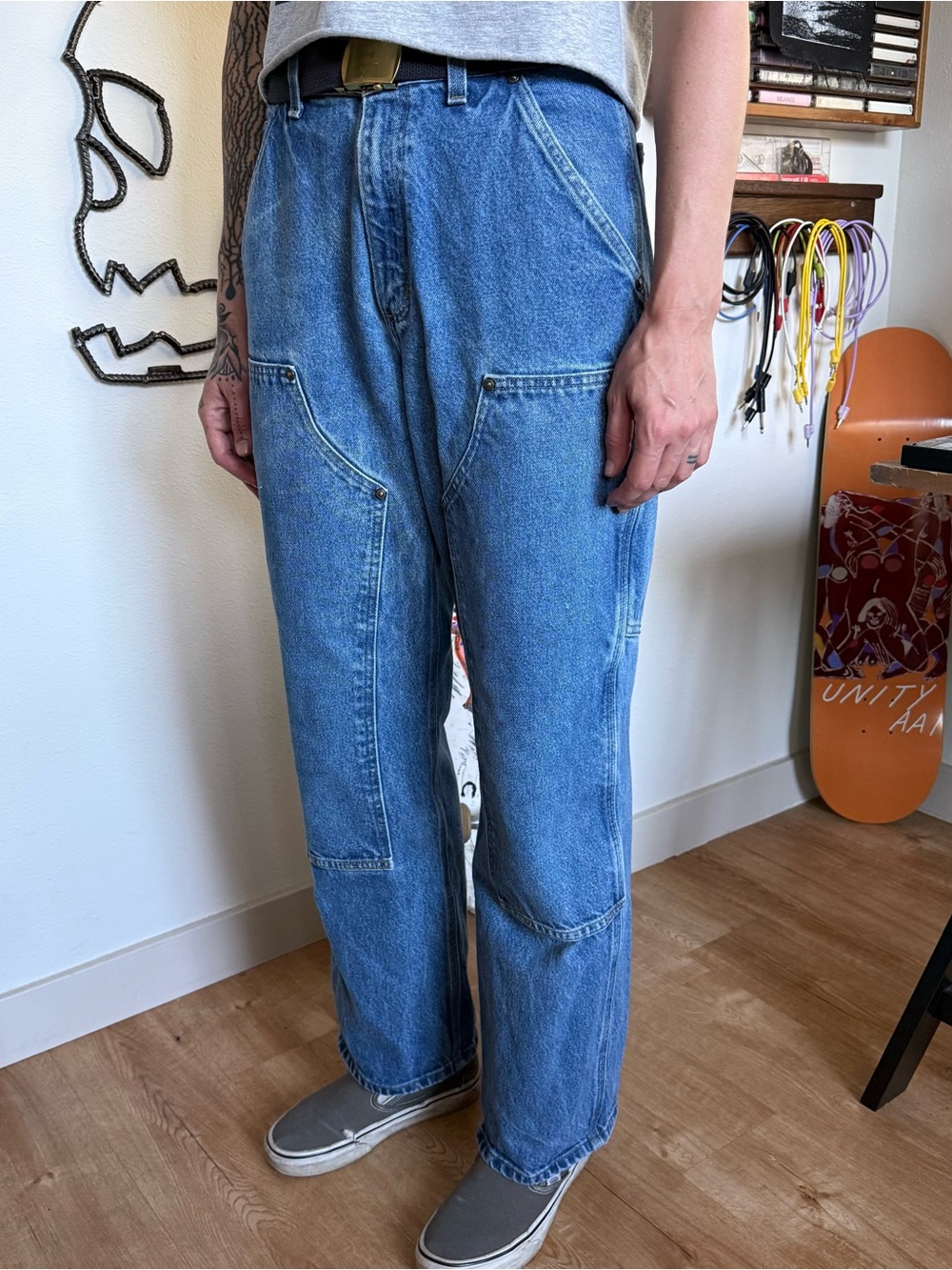 Carhartt B73 DST Double Knee Denim Workwear Utility Jeans ~ Size 29 x 31 - Picture 3 of 9